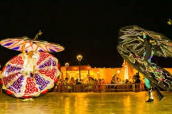 BBQ dinner in desert safari camp